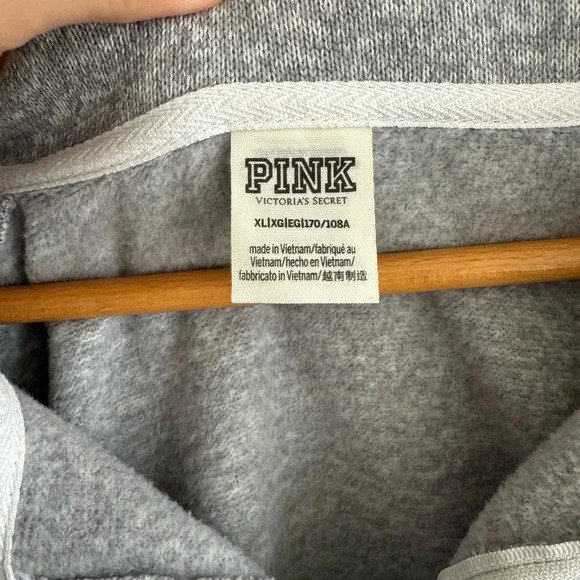 PINK Victoria's Secret Gray and White Sweatshirt - Picture 7 of 8